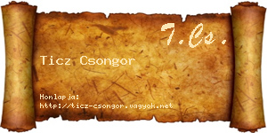 Ticz Csongor névjegykártya
