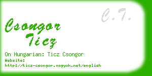 csongor ticz business card